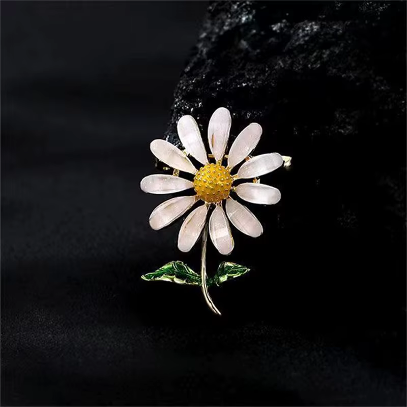 Broches AndrFlower en émail pour femmes