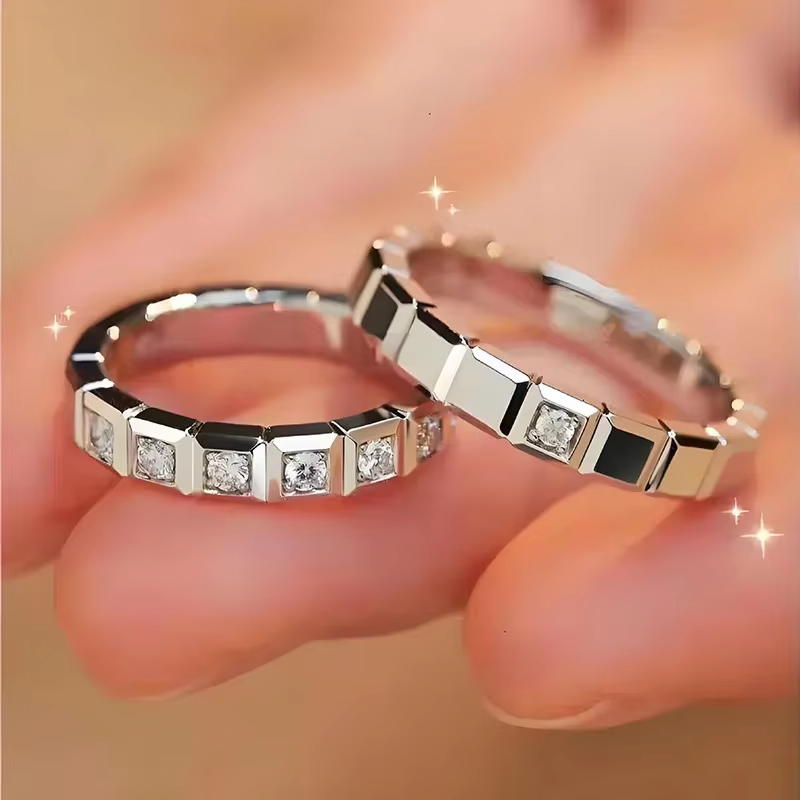 Bague d'amoureux en argent Sterling 925