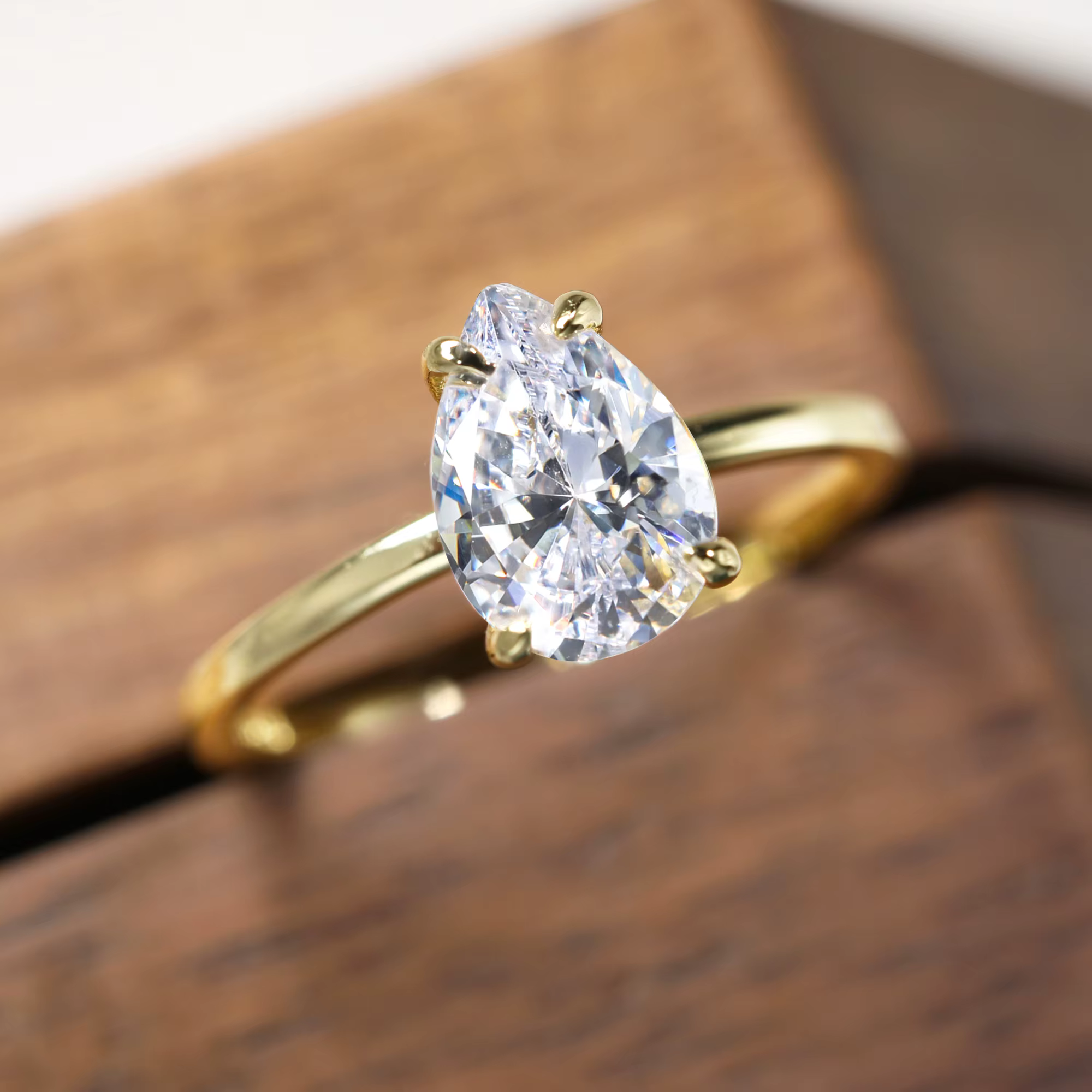 Bague de fiançailles Moissanite en argent regardé 925 pour femme