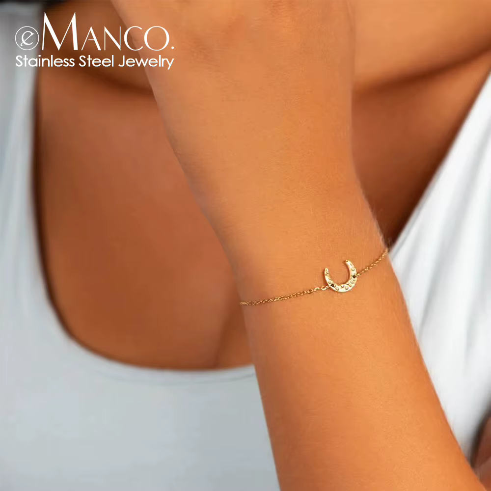 Bracelets simples en acier inoxydable EManco pour femmes
