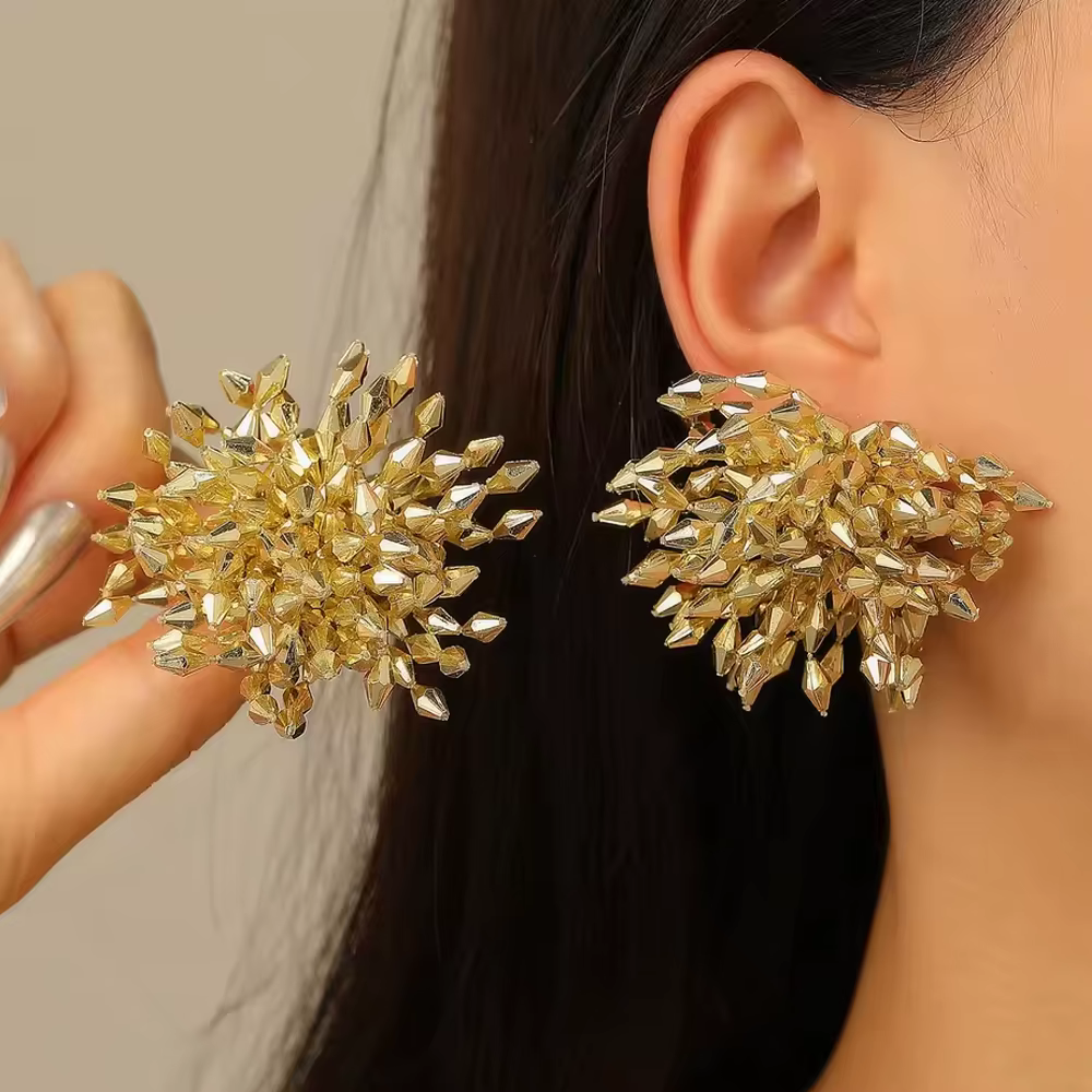 Boucles d'oreilles à pampilles en métal pour femmes