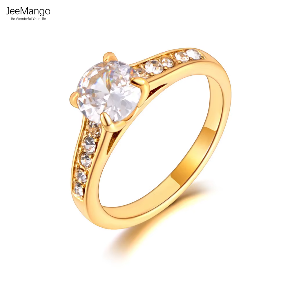 Acier inoxydable cubique zircone bague de mariage Bijoux de mode