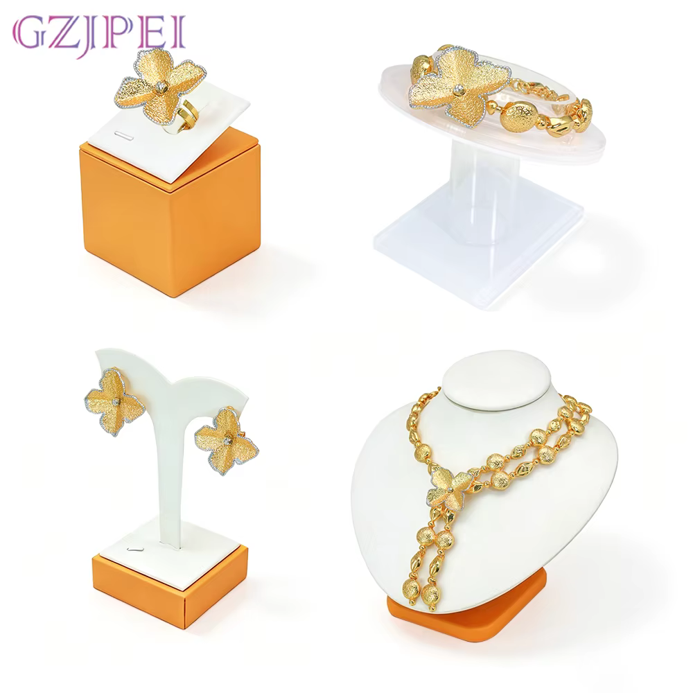 GZJPEI Dubaï – Nouveauté 2026 – Ensemble de bijoux 4 pièces plaqué or 18 carats