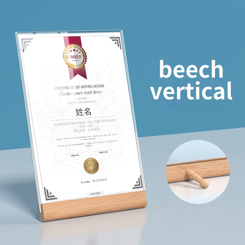 Boîte de certificat en bois massif