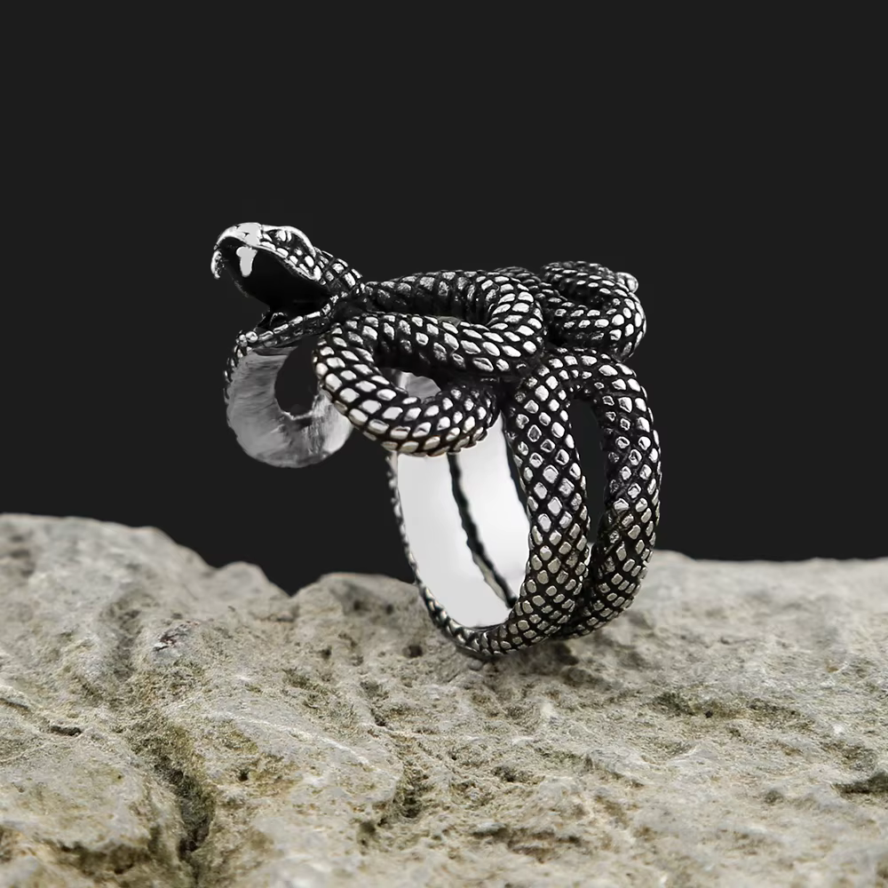 Bague Punk Vintage en Acier Inoxydable pour Homme et Femme