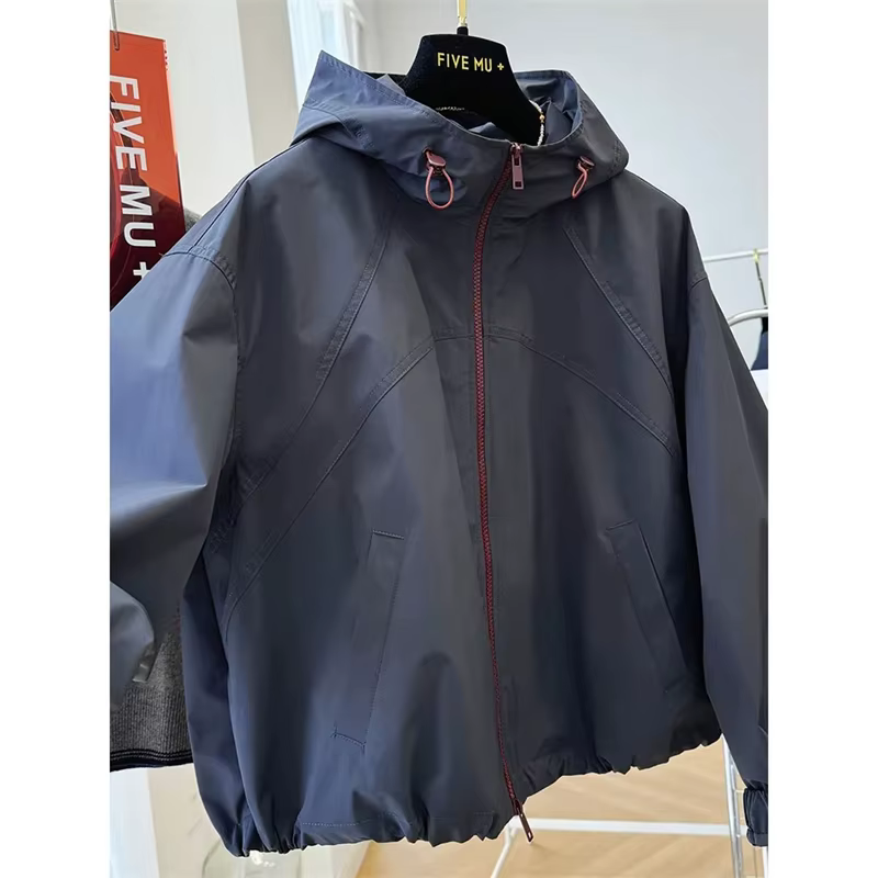 Veste courte femme 2025 printemps automne avancé à capuche dames Stormtrooper
