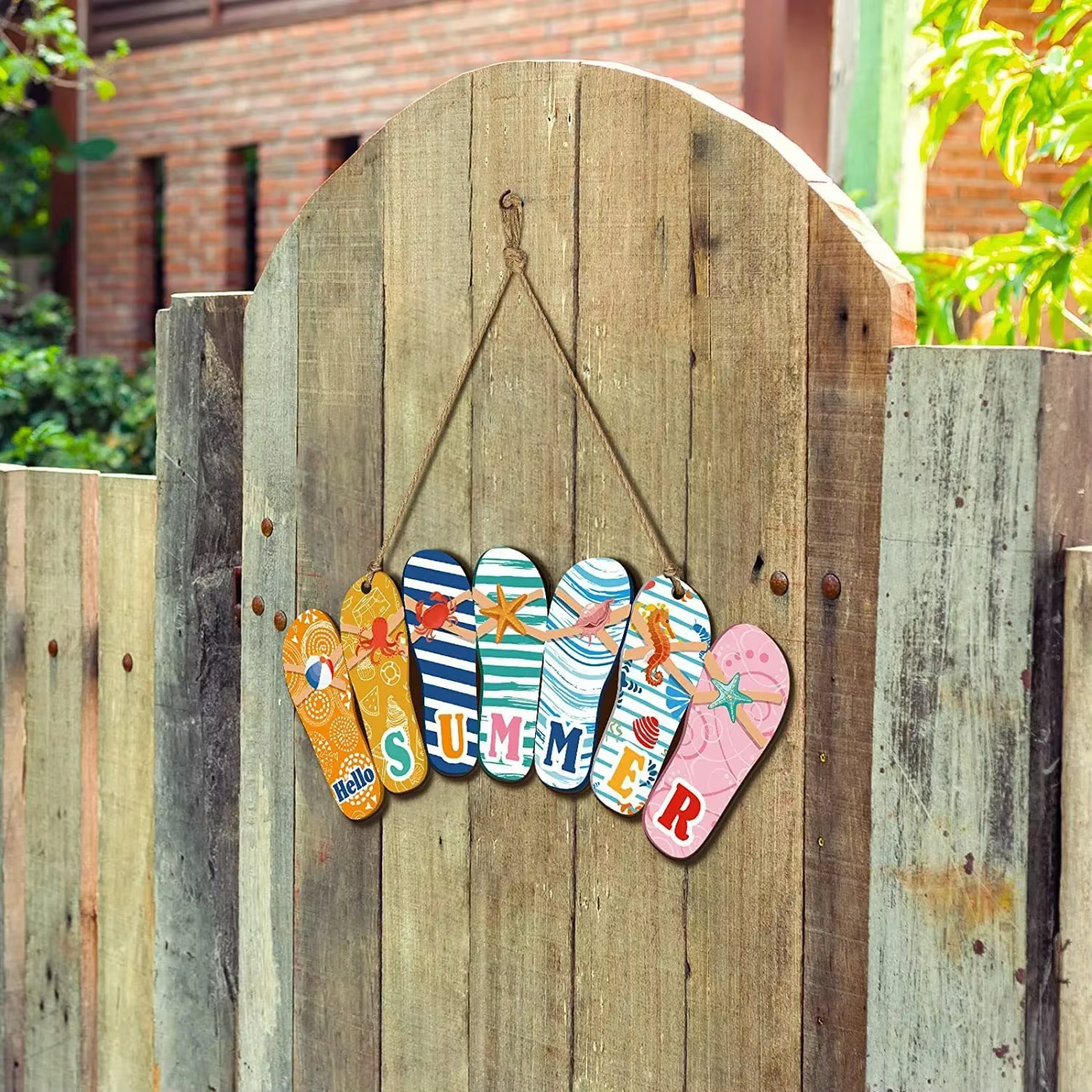 Plaques de porte en bois à thème hawaïen