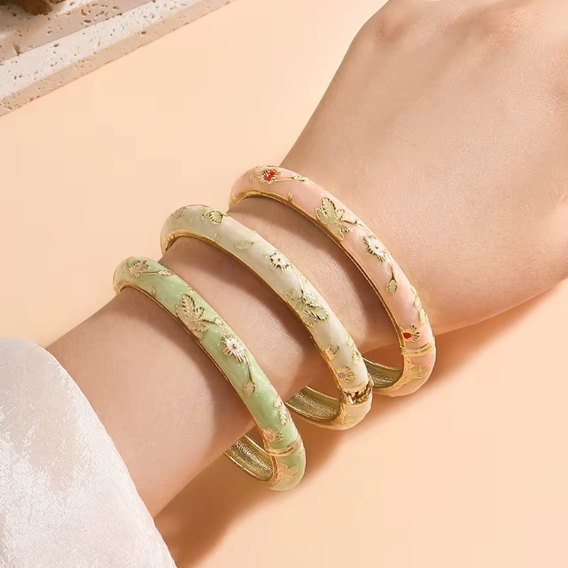 Jardme – Bracelet à fleurs Vintage pour femmes