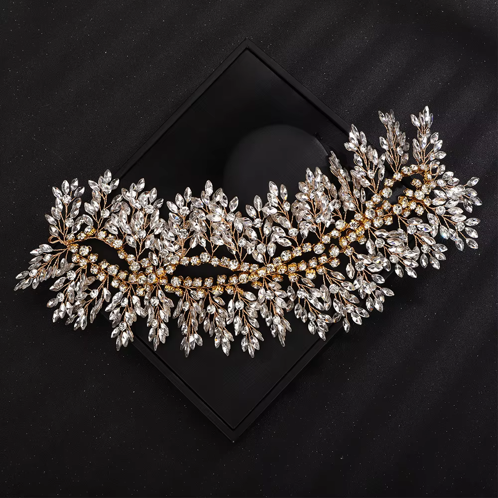 Bandeau de mariée en strass