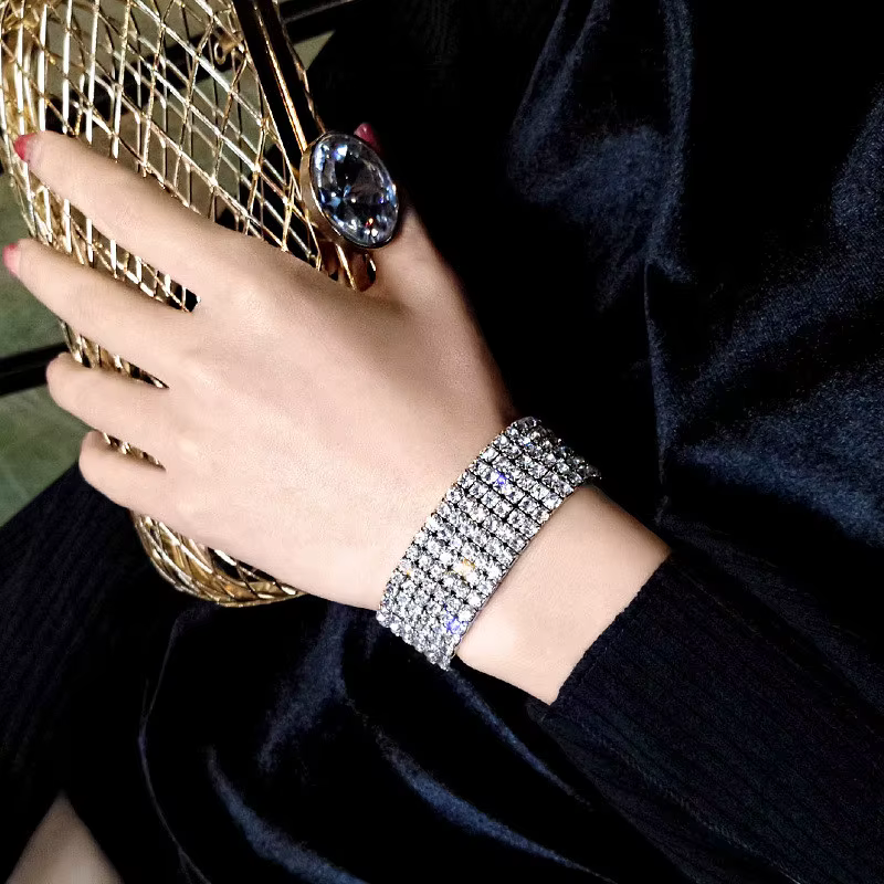 Bracelet Tennis de Luxe en Clip CZ