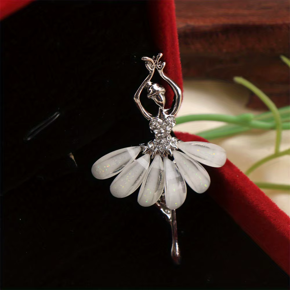 Belle broche de luxe baroque au Design de ballerine pour hommes et femmes