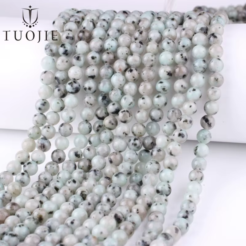 Perles de pierres précieuses naturelles rondes pas chères de 6/8/10 mm, jaspe kiwi, jaspe lotus, pour la fabrication de bracelets, colliers et accessoires de bijouterie