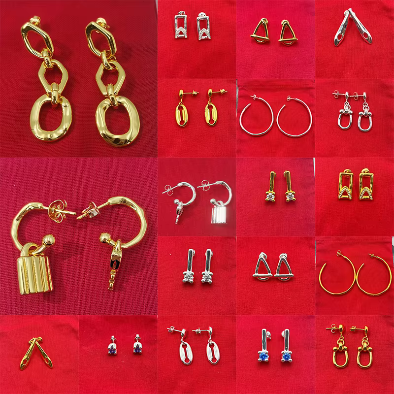 Ensemble de bijoux faits à la main ; Collection de boucles d'oreilles mixtes