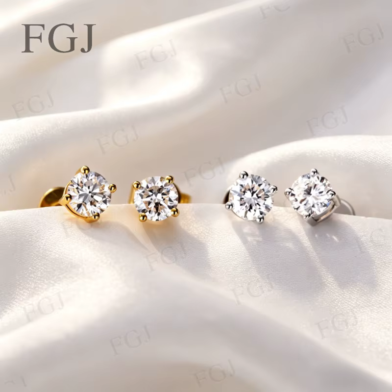 Boucles d'oreilles en diamant cultivé en laboratoire