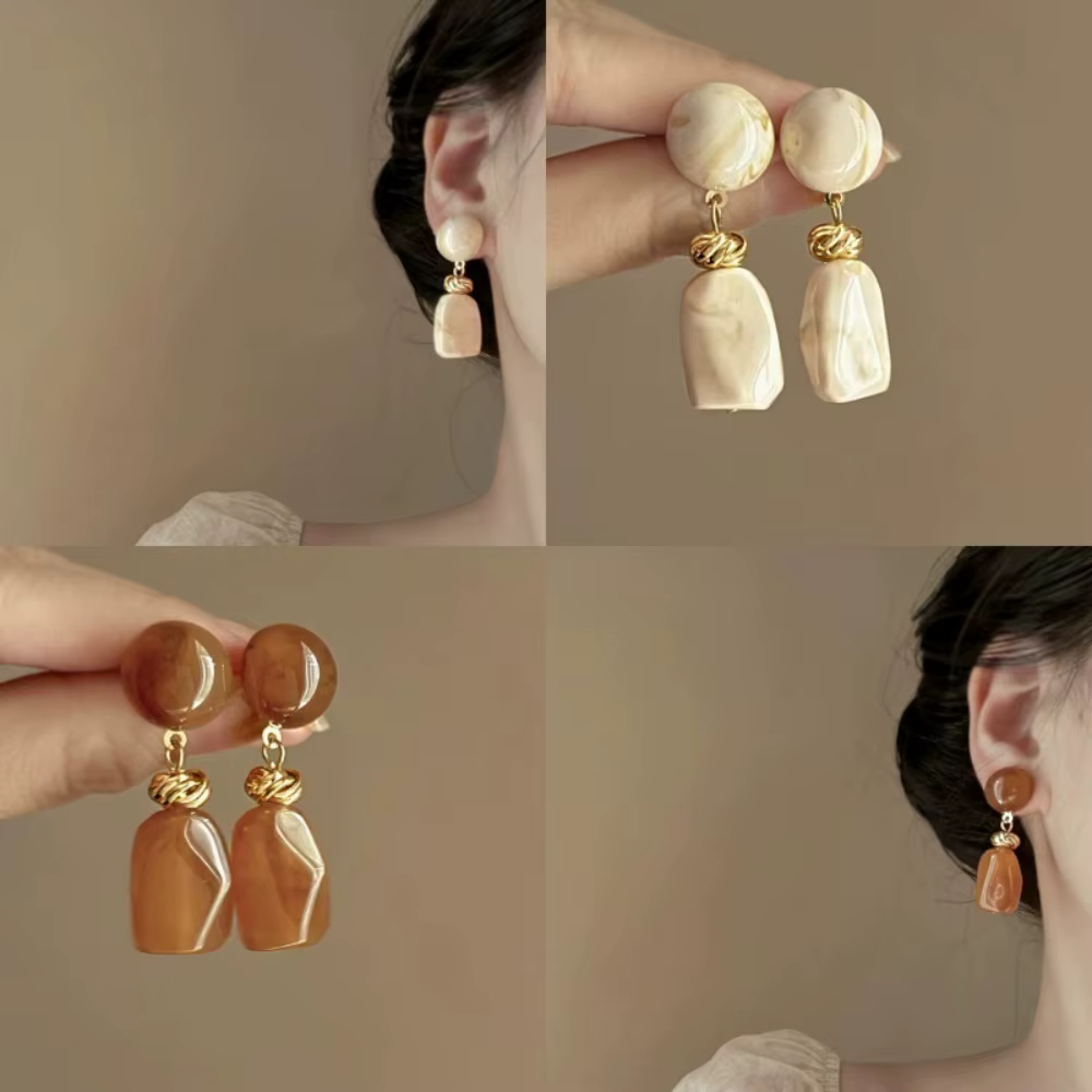 Boucles d'oreilles pendantes en acrylique pour femmes