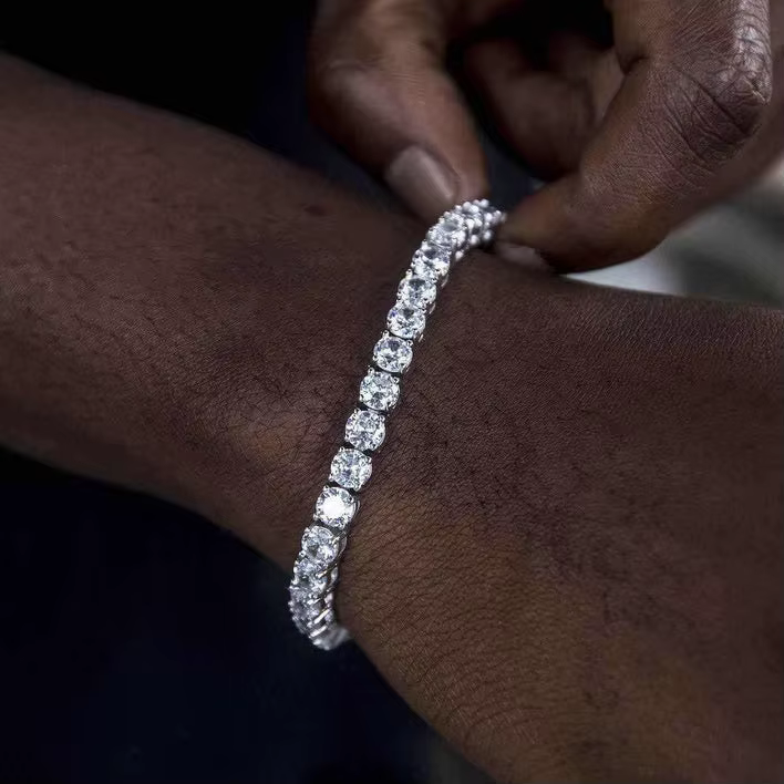 Bracelet de Tennis en cristal de luxe pour hommes