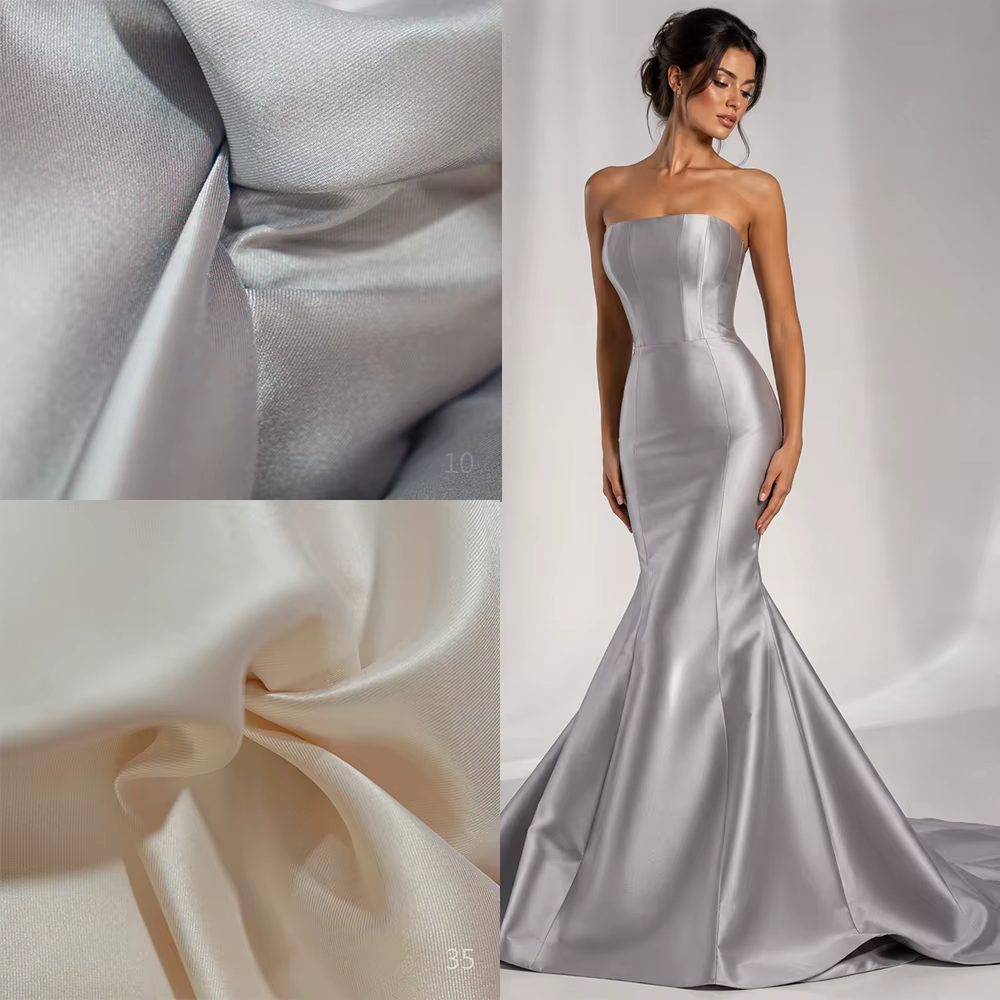Tissu satiné Mikado de luxe pour robe de mariée, robe de princesse, costume de scène, couture DIY, vendu au mètre.