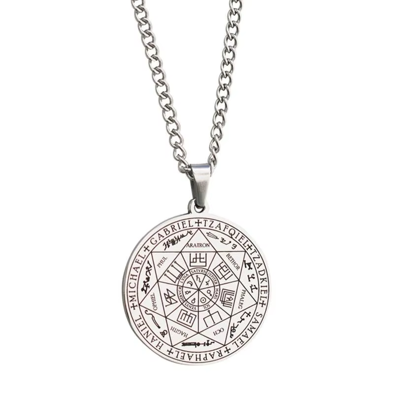 652d Collier en argent Scellés déclaration couloir pendentif des sept Archanges