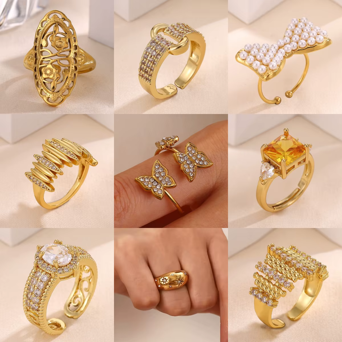 Bagues de luxe en Zircon pour femmes