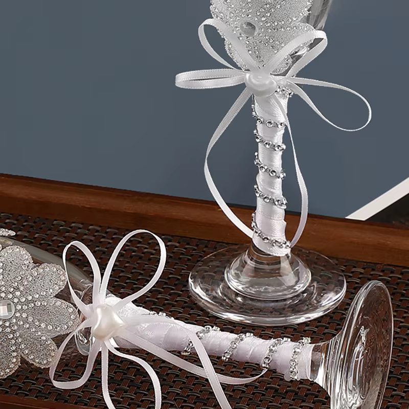 Verres à champagne de mariage pour mariée et marié flûtes de grillage