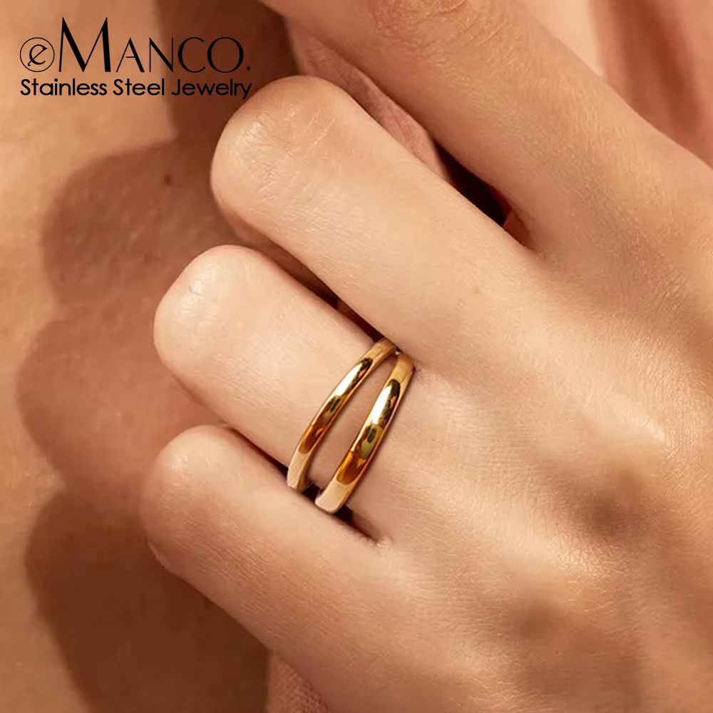 EManco – Nouveaux Anneaux Ouverts Rétro Minimalistes pour Femme