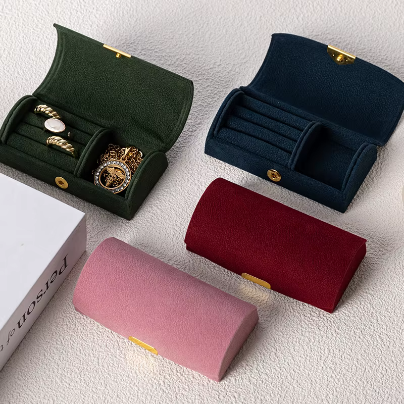 Boîte de rangement de bijoux Portable arquée