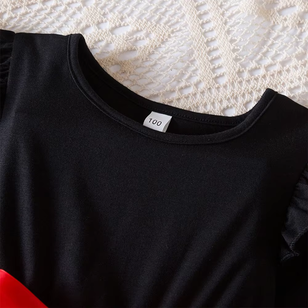 Robes rouges à manches longues pour filles