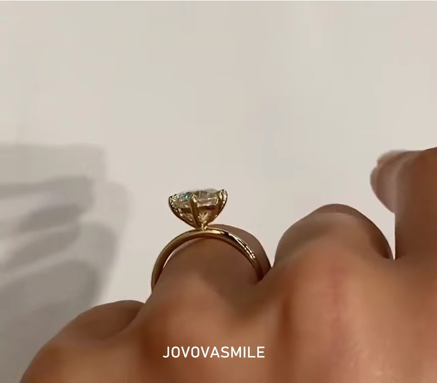Bague de Mariage en Moissanite VVl's Clarté 2.5 Carat