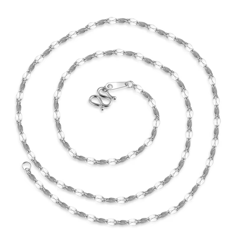 Chaîne double à maillons en or massif 18 carats Au750, 18 pouces, collier délicat et scintillant, 0,43g / 1g, bijoux fins en or véritable pour superposition