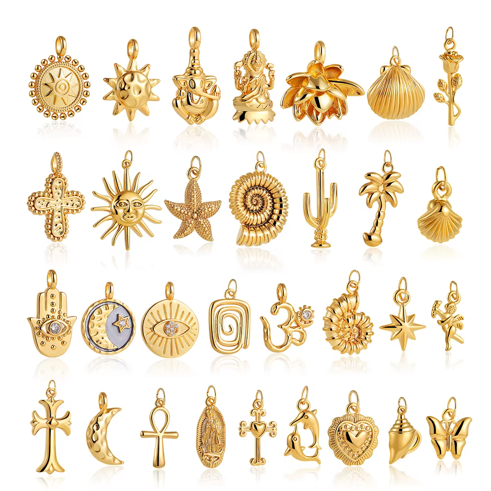 Pendentif étanche exquis lune étoile soleil mauvais yeux pour femmes