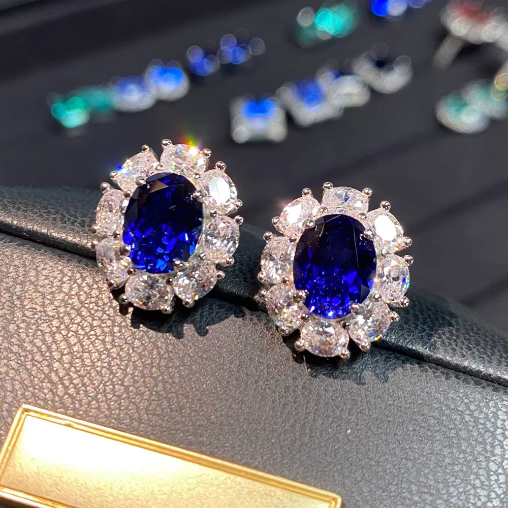 Boucles d'oreilles en platine massif PT950