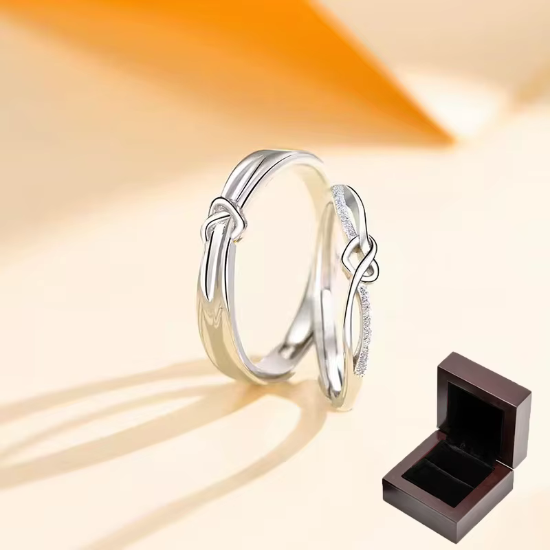 Bague de Couple en argent Sterling 925