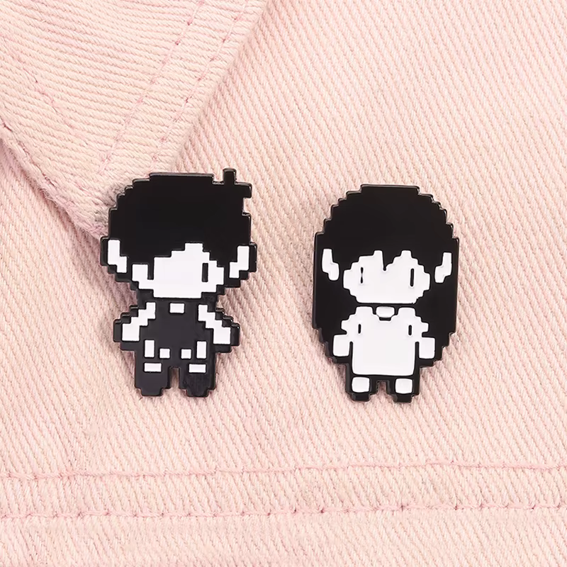 Jeu RPG Omori Pixel Figure émail broche Anime Cosplay