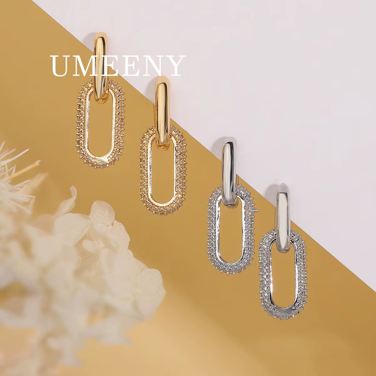 Boucles d'oreilles à Double anneau en argent Sterling 925 pour femmes, breloques de luxe en Zircon, à la mode, cadeaux de fête de noël, bijoux d'anniversaire