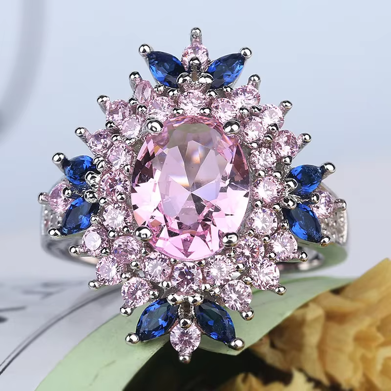 Bague en argent regardé 925 pour femme