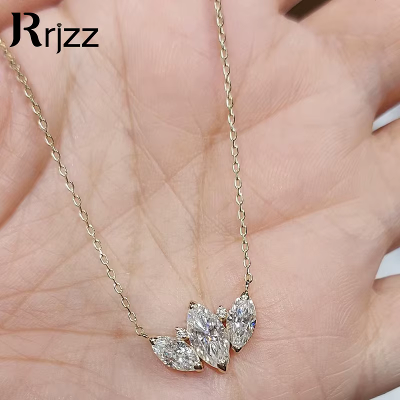 Rrjzz – collier avec pendentif en diamant CZ pour femme