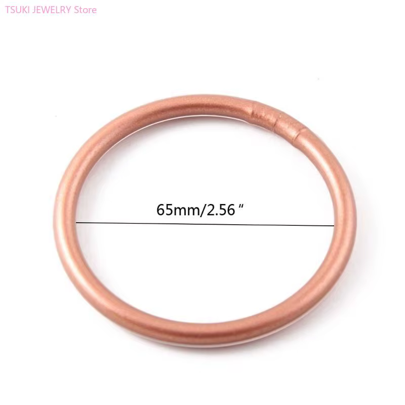 62KE – Bracelet gelée en plastique rempli feuille d'or clair