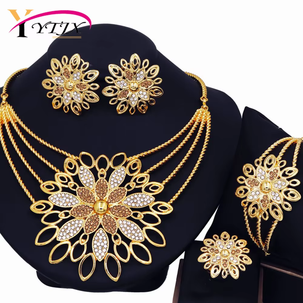 YTJX – ensemble de bijoux de mariage africains de luxe
