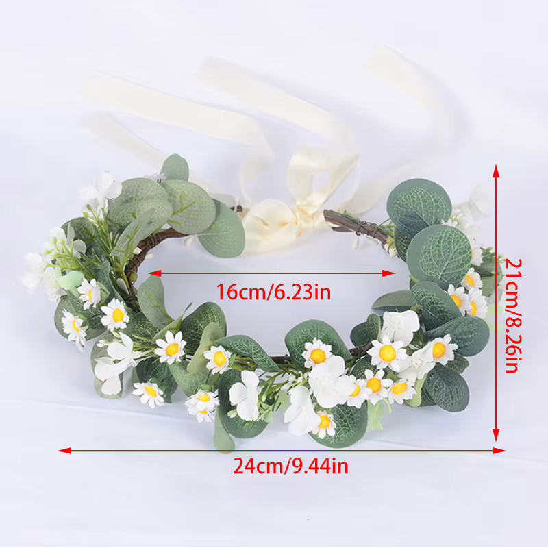 Couronne de roses de style bohème