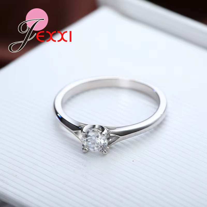 Bague de fiançailles de mariage classique pour femme, en argent Sterling 925, avec Double Design en U, bijoux en Zircon cubique, nouvelle mode