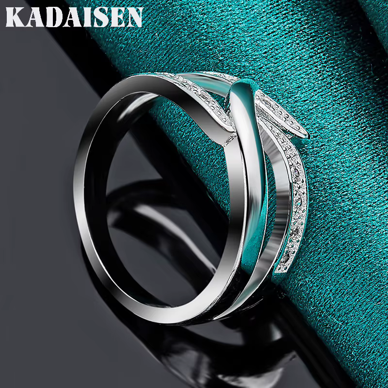 Argent sterling 925, zircon en forme de tressage