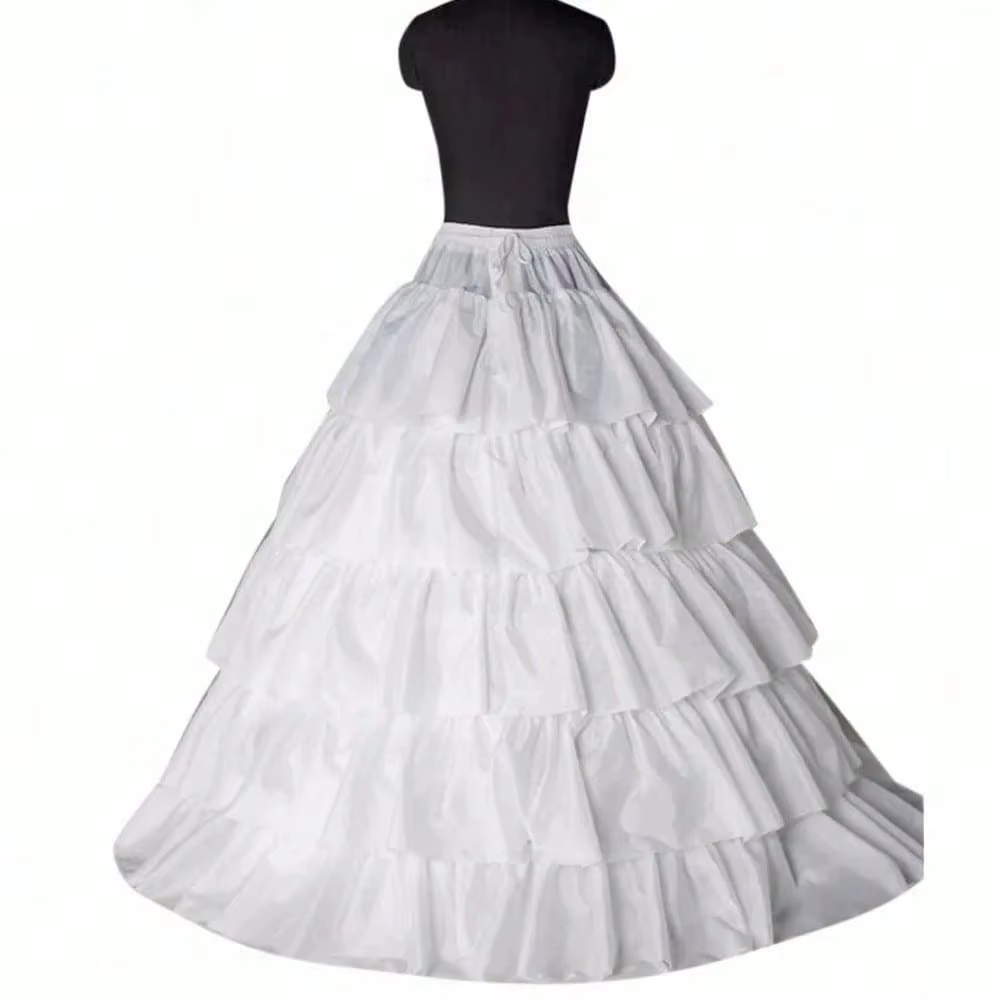Jupe mature de luxe 4 anneaux/6 robe de mariée à volants 320 cm 42/XL blanc