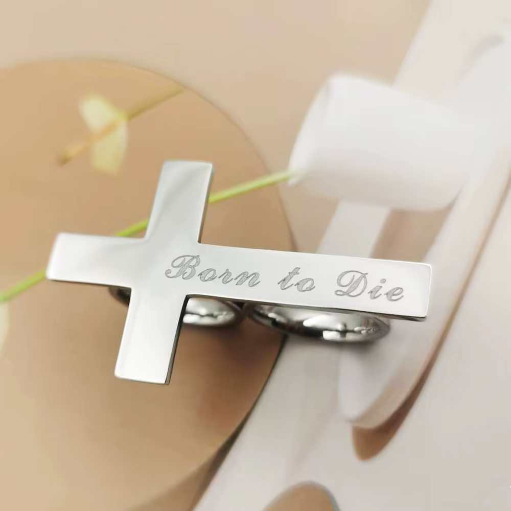 Bague à 2 doigts personnalisée pour hommes