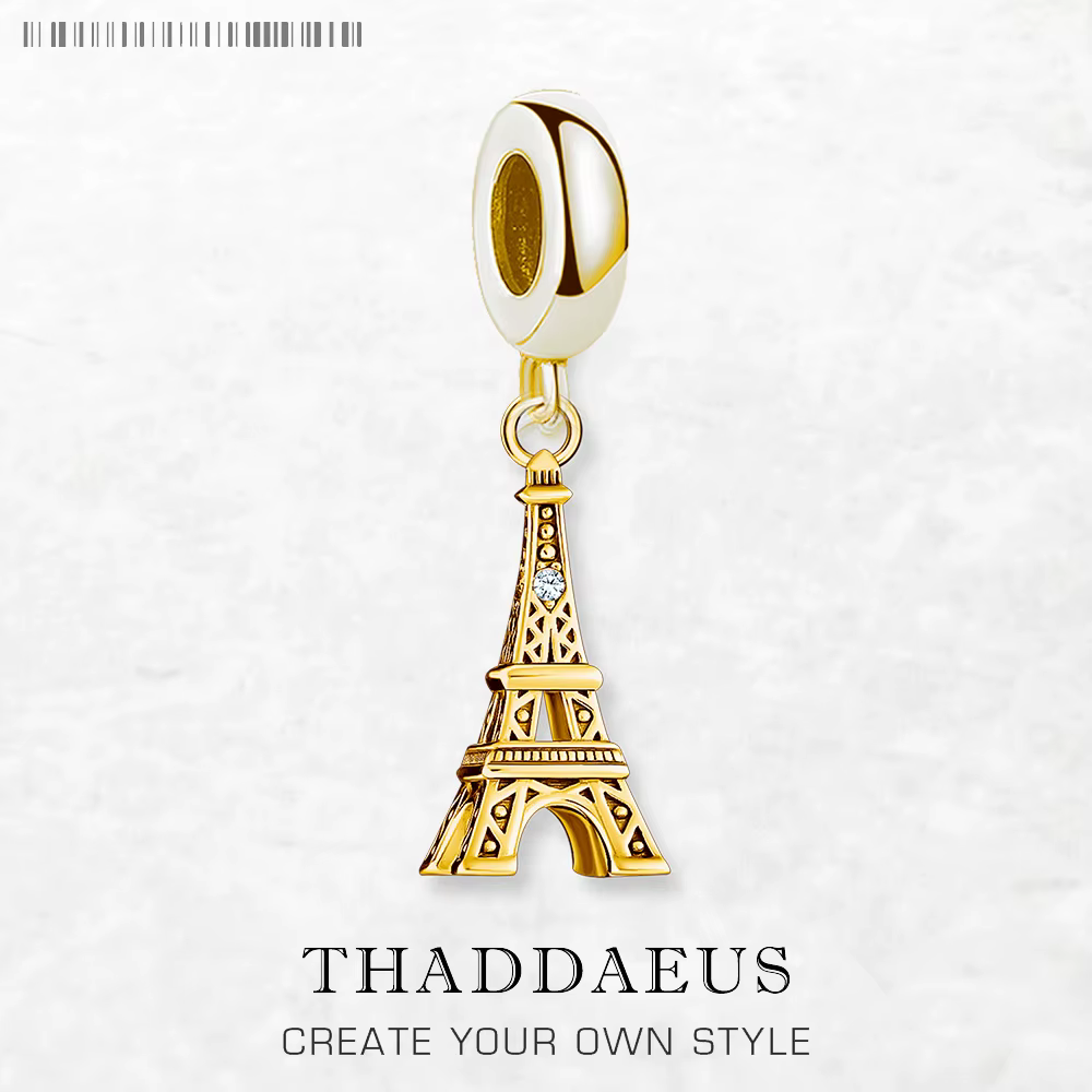 Pendentif à breloque plaqué or