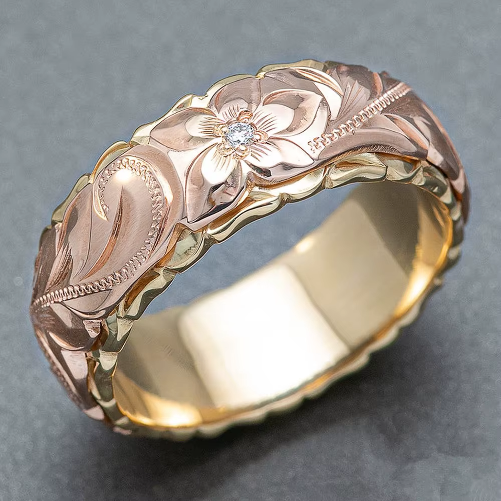 Huitan – bague bicolore pour femmes