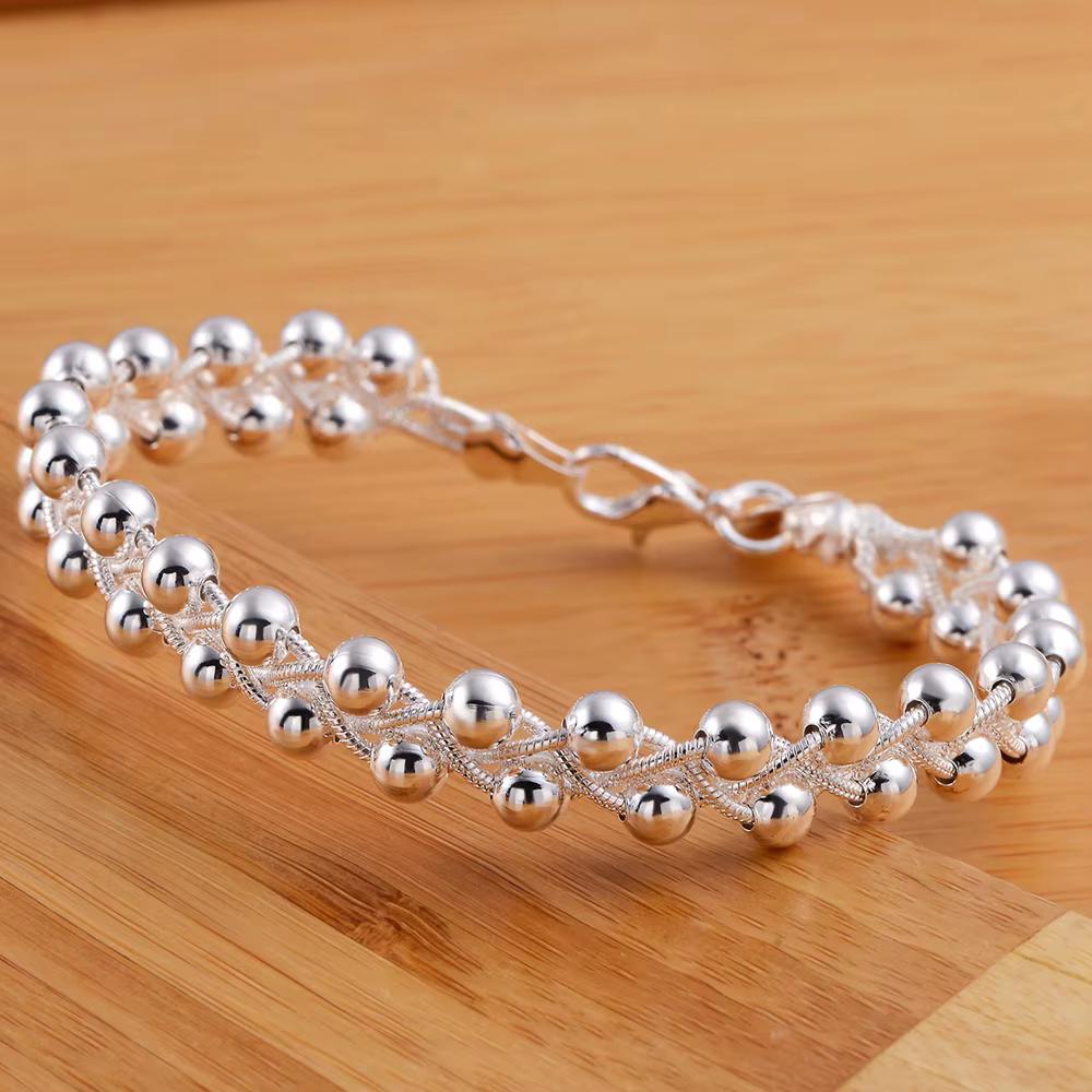 Bracelet en argent regardé 925 pour femme
