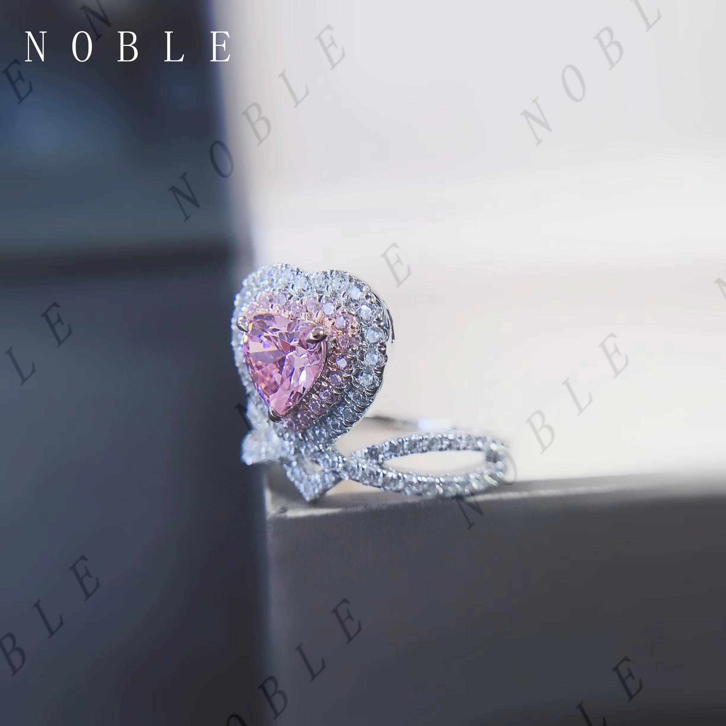 Bague en platine pur PT950 1CT