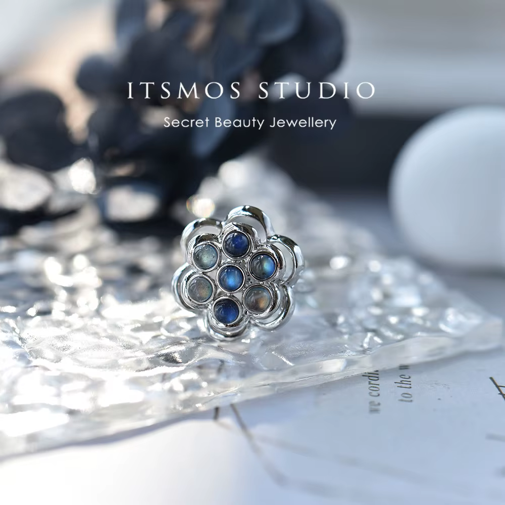 ITSMOS – bagues rotatives en Labradorite naturelle