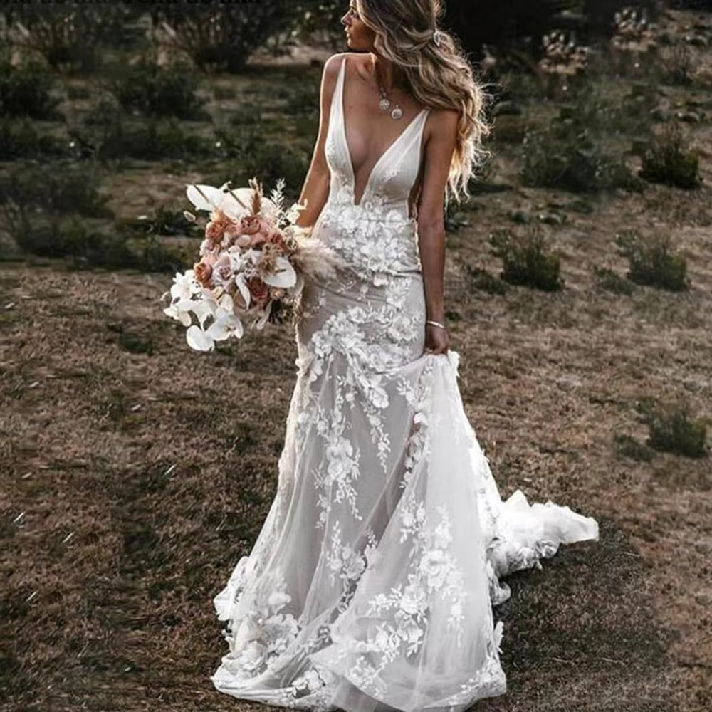 Robe de mariée sirène vintage