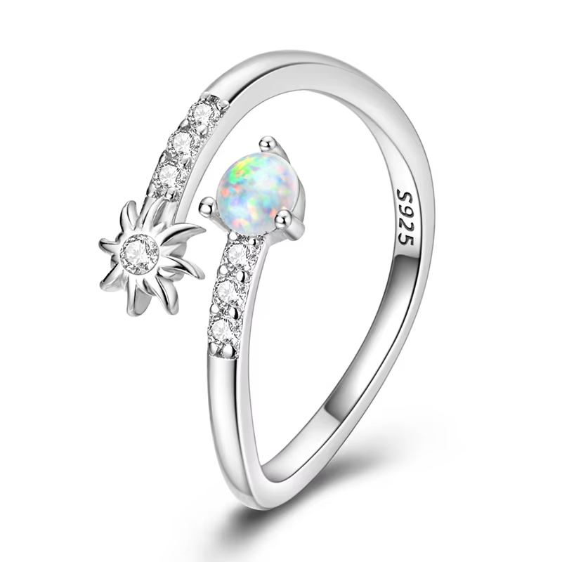 Bagues ouvertes en argent Sterling 925 pour femmes et filles